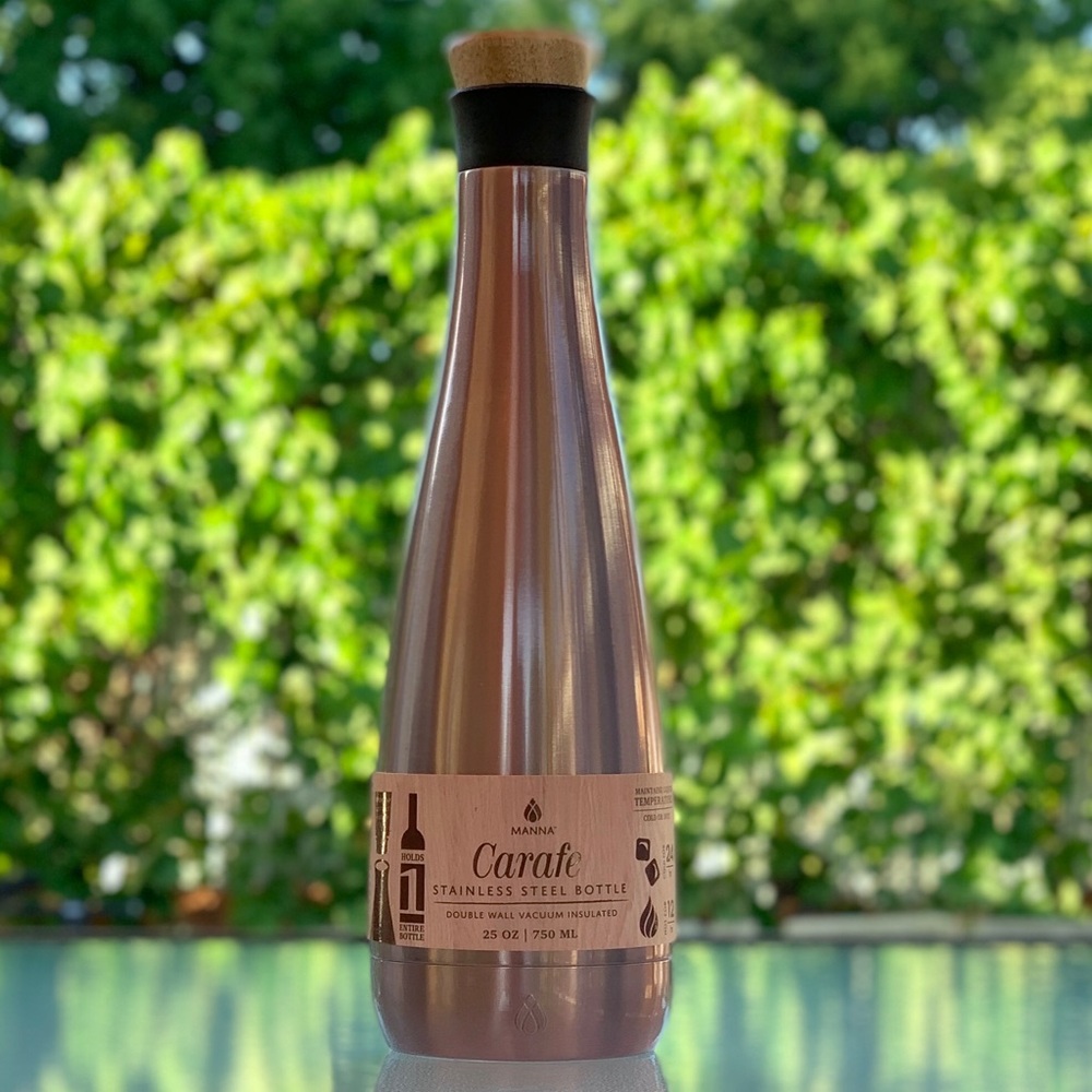 Manna Metallic Rose Stainless Steel Carafe Bottle
